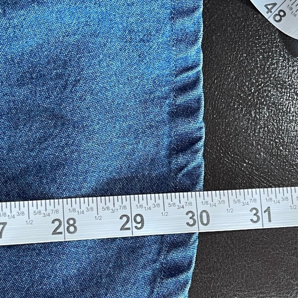 Dress Barn denim zebra safari shirt size 18/20 embroidery applique zoo teacher - Picture 11 of 16